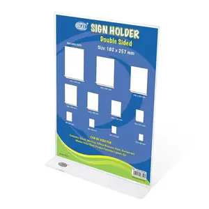 FIS Sign Holders Vertical Double Sided Upright, 182 x 257mm Size - FSNA182X257