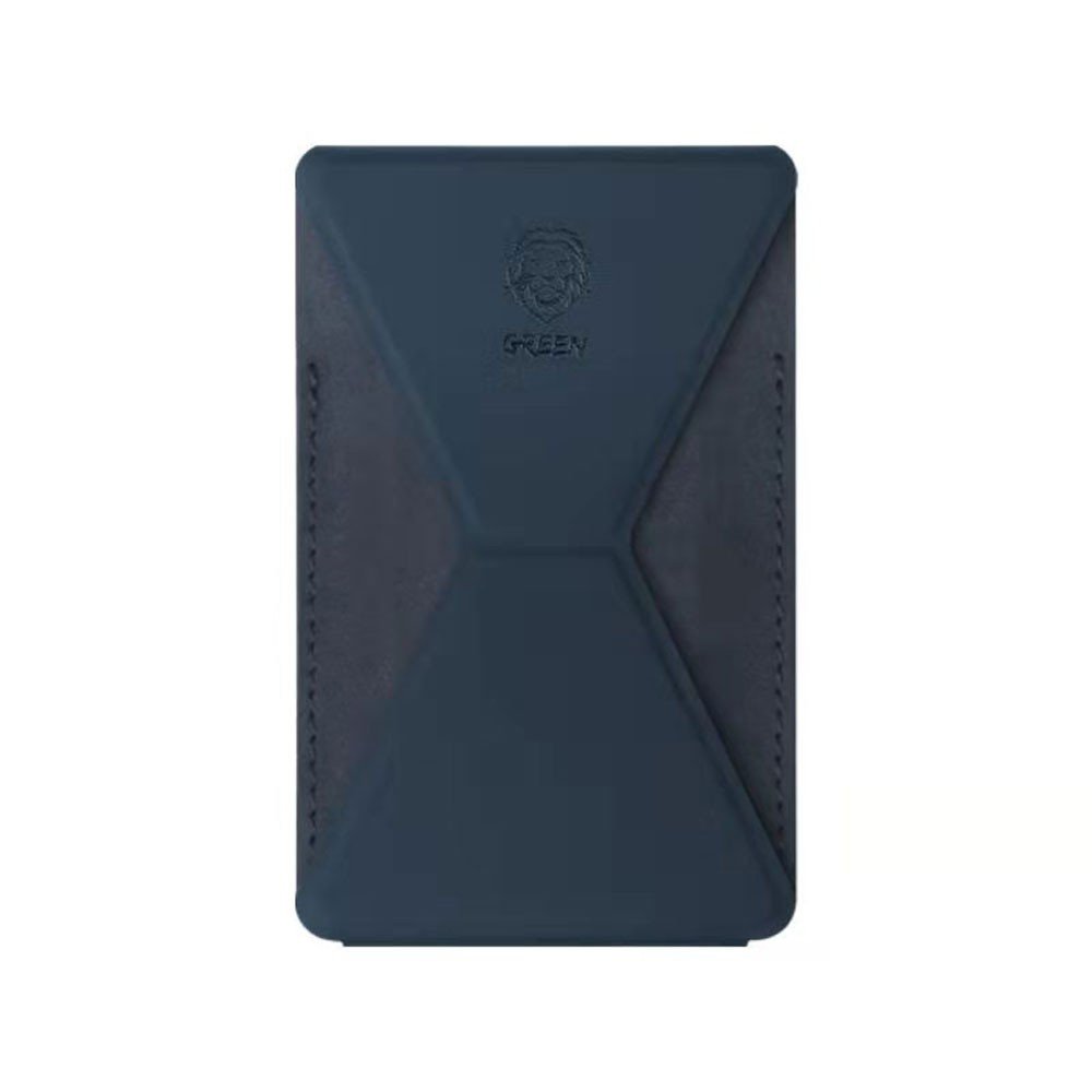 Green Premium Leather Phone Stand - Blue