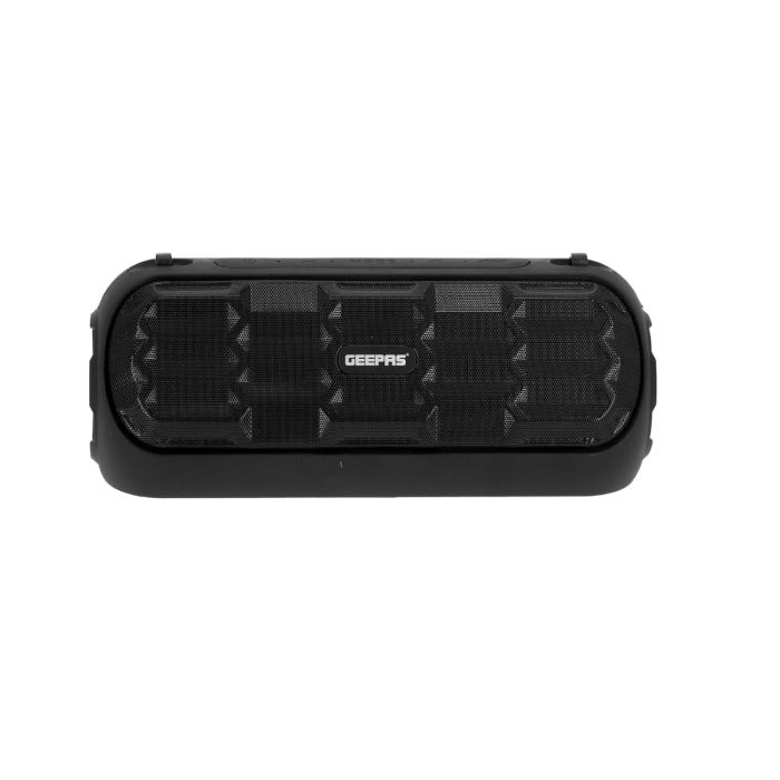 Geepas Rechargeable Bluetooth Speaker - 3.5 Hours Playtime, 4500mAh Battery With Powerful Bass, TF Card, AUX, USB Playback - Loud Speaker For Home, Party, Outdoor