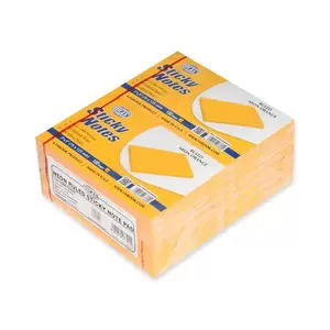 FIS Sticky Note Pad, 3X5 inches, Pack of 12, Ruled Neon Orange -FSPO3X5RNOR