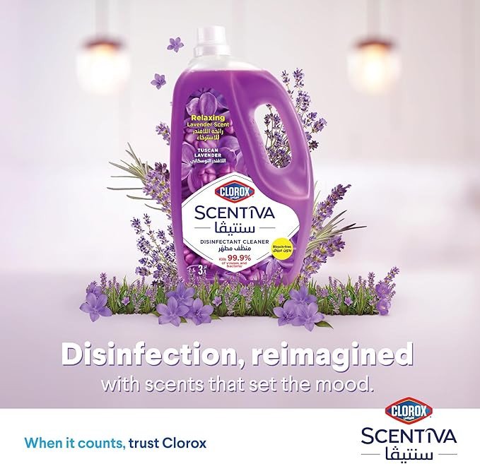 Clorox Scentiva Disinfectant Floor Cleaner 3L  Tuscan Lavender
