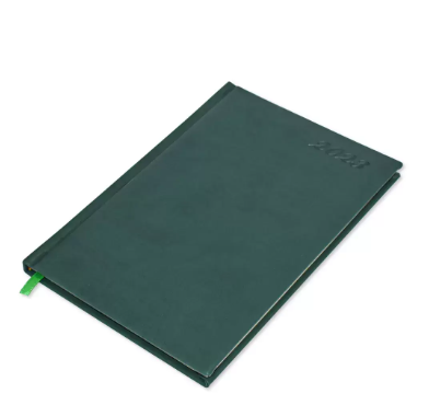 FIS Diary 2023 English (1-Week at a glance) A5, Italian PU, 1-Side Padded, Green - FSDI78EP23GR
