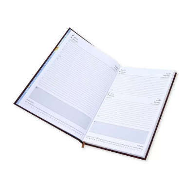 FIS A4 Diary 2024 Arabic/English (Saturday & Sunday Combined) Brown - FSDI47AE24BR