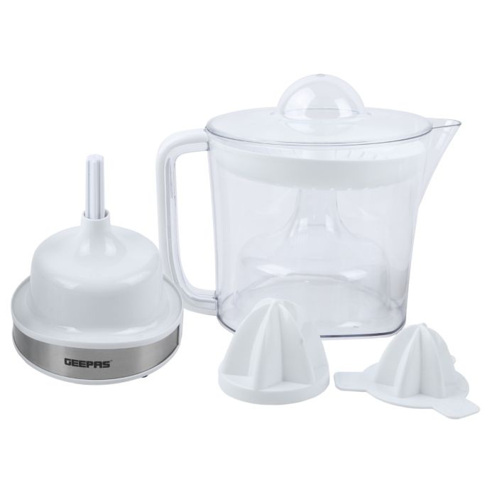 Geepas 100 Watt Citrus Juicer For Quick, Healthy, Nutritious Juices - Effortless Juicer With Cone, Bi-Direction Twist, 1.5L Capacity - 2 Years Warranty