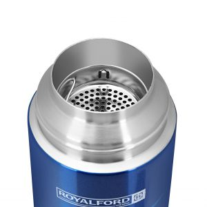 Royalford Vacuum Bottle - Stainless Steel - Blue - 320 ML - RF6607 - 6294020001787