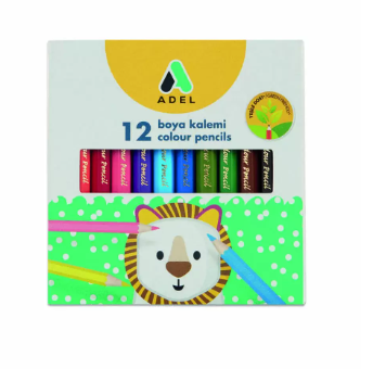 Adel Color Pencils 12 Colors Half Size - ALCK2112325001