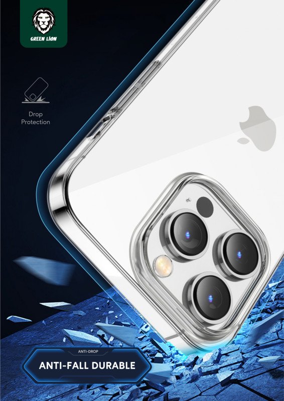 Green Delgado PC Case for iPhone 14 Pro Max ( 6.7" ) - clear