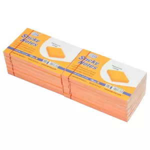 FIS Sticky Note, Fluorescent Orange Colours, Size 3 x 5 Inch, 100 Sheets, Quantity per Pack 12 - FSPO35FOR