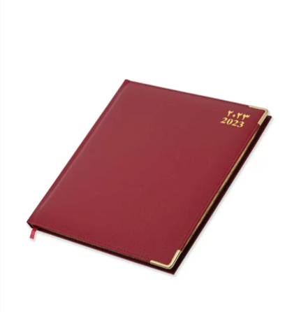 FIS Golden Executive Diary 2023 Arabic/English/French (1-Week at a glance) Maroon - FSDI35AEG23MR