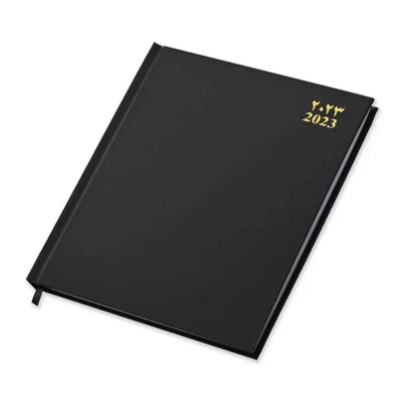 FIS 2023 Executive Diary (Arabic/English/French) Vinyl Hard Cover Black - FSDI89AEF23BK