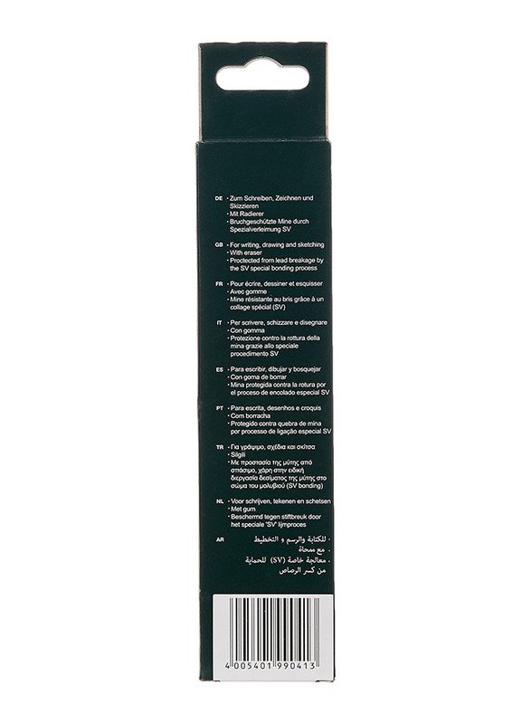 Faber-Castell 12-Piece HB Bonanza Graphite Pencil with Eraser Tip Box, Multicolour