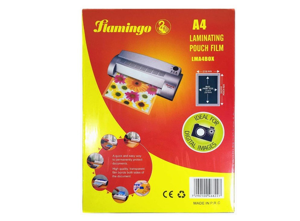 Flamingo A4 Laminating Sheet 125mic 100pcs
