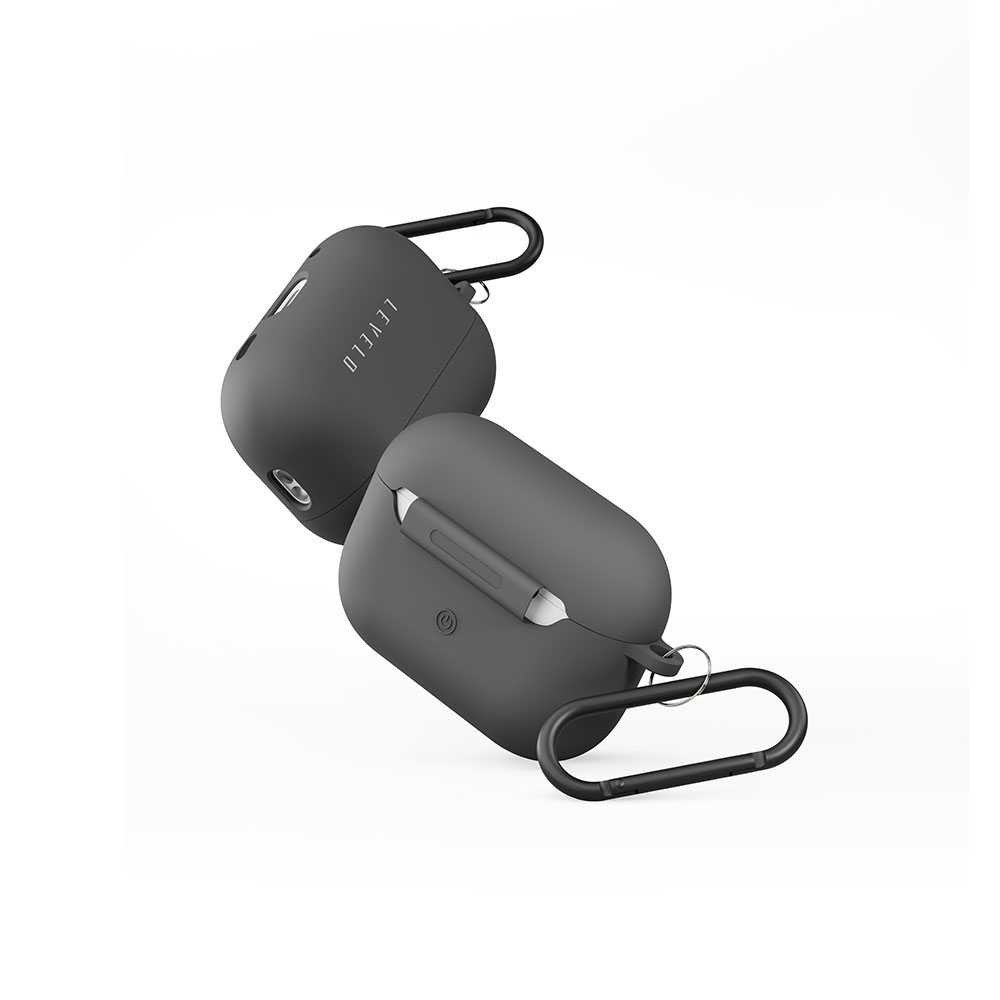 Levelo Gorra Silicone Airpods Pro 2 Case - Black