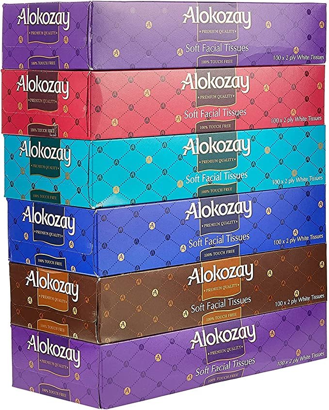 Alokozay 2 Ply Facial Tissue, 100 Sheets ( 1x36 Boxes)