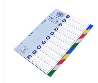 Pack of 25 Pieces A4 PP Index Divider Blue