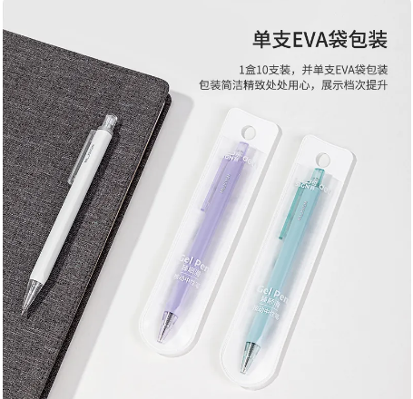 10pcs/box NS649 Gel Pen 0.5mm Press Gel Pen Bullet Writing Pen Signature Cute Stationary School Supplies