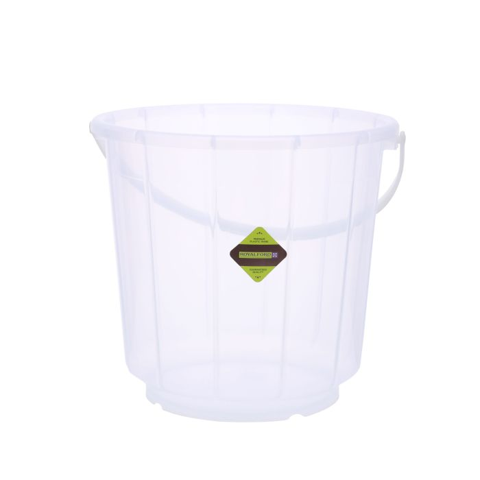 Transparent Bucket With Lid, 22L Plastic Bucket RF10695 | Comfortable Handle For Easy Grip | Multifunctional | Ideal For Home, Garden, DIY Bucket | Leakproof Bucket With Lid
