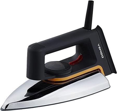 DOMEA 1000 Watts Light Weight Dry Iron With Non-Stick Teflon Coating Plate| Adjustable Thermostat | Elegant Design, Suitable For All ClothTypes, For Fast Ironing, Home Indoor Use| 2 Years Warranty