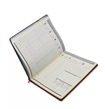 FIS Golden Executive Diary 2023 Arabic/English/French (1-Week at a glance) Italian PU Cover, Maroon - FSDI36AEG23MR