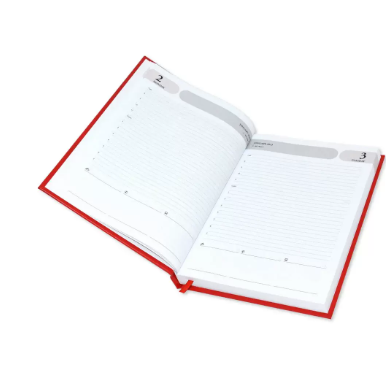 FIS 2023 Agenda Diary English Vinyl Hard Cover, Red - FSDI75EV23RE