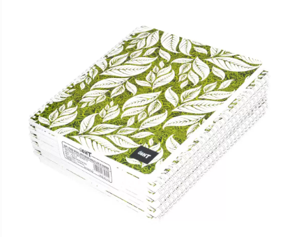 LIGHT Pack of 10 Design Spiral Soft Cover Notebook,With Border,10X8 Inches (25.4 X 20.32 cm) 80 Sheets - LINB108801611S