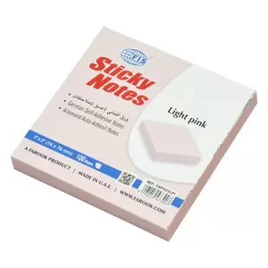 FIS Sticky Note, Pastel Light Pink Colours, Size 3 x 3 Inch, 100 Sheets, Quantity per Pack 12 - FSPO33LPI