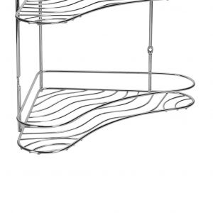 Royalford 3 Layer Corner Rack - Stainless Steel - Silver