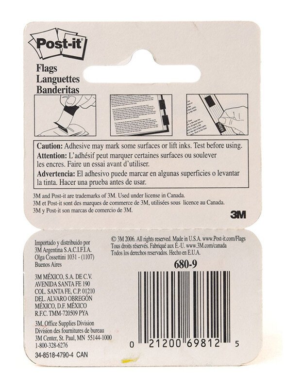 3M Post-it Flags Sign Here 680-9 25mmx43mm 50 flags