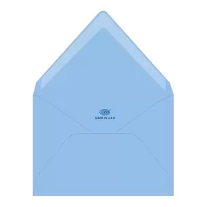 FIS Executive Envelope, Glued Blue Colors, Pack of 50 Pcs. 136 x 204 mm, 100 GSM - FSEE1024GBBL50