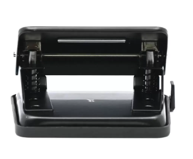 FIS 2-Holes Metal Punch 10 Sheets 1 mm, 8 cm apart hole size 6 mm, Medium Size, Black -FSPUN208BK