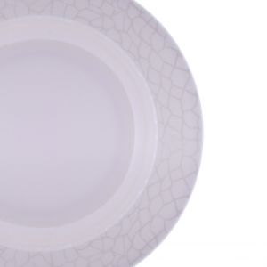 Royalford 8" Melamine Ware Deep Plate - Melamine - White