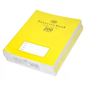 FIS Exercise Books 15 mm Square with Left Margin, 200 Pages, Pack of 6 Pieces, 16.5 x 21 cm Size - FSEBSQ15200N