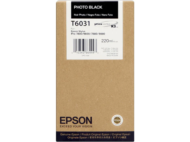 Epson T6031 Photo Black Ink Cartridge 220ml