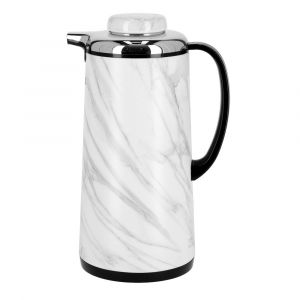 Royalford 16L Vacuum Flask Marble Designed - Plastic - White - 16 LITER
