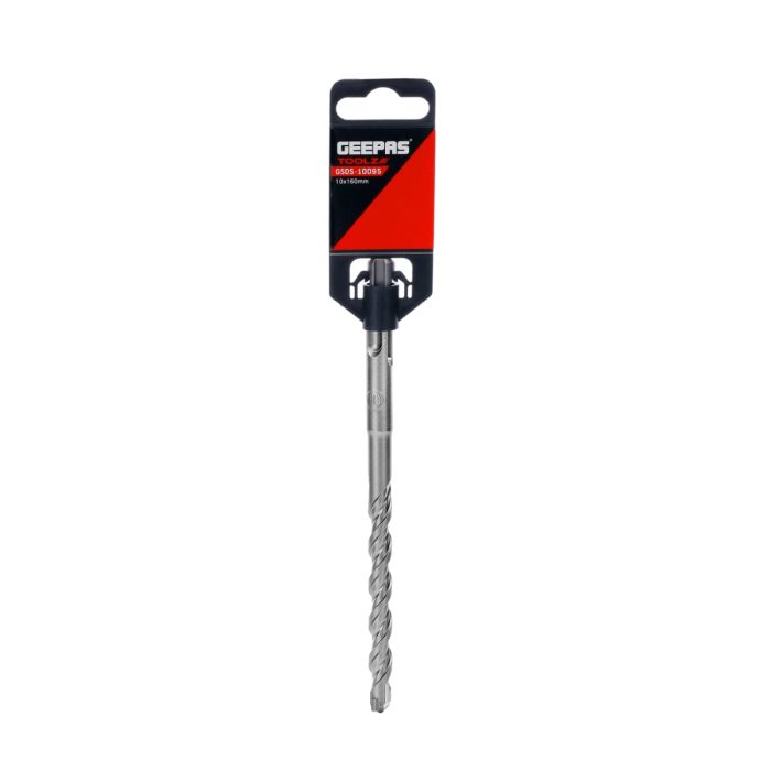 Geepas Chisel Bit Round 10mm - 160mm Long, Perfect For Compacting, Grooving, Cutting & More | 95mm Long Working | Compatible For Drill, Rotary Hammers, And Impact Hammer | Ideal For Plumbers, DIYers, 