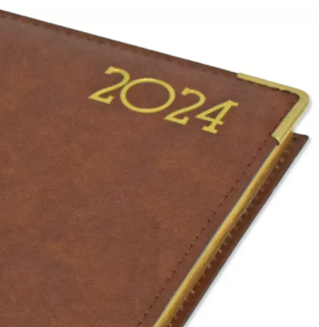 FIS A4 Golden Diary 2024 (English) Brown - FSDI44EG24BR