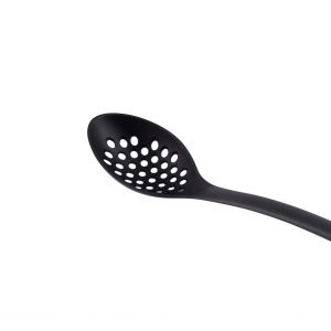 Royalford Slotted Spoon With Abs Handle - Nylon - Black