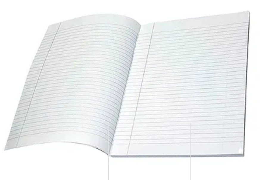 Sadaf Single Line A4 Exercise Book with Left Margin, 70 Sheets,140  Pages - Pack of 6