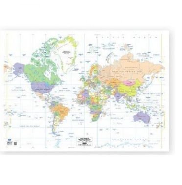 FIS WORLD MAP POLITICAL FSMA70X100EPN