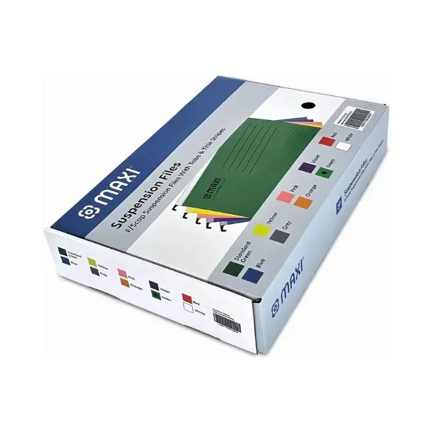 Maxi Suspension Hanging File Grey Box - 50 Pieces