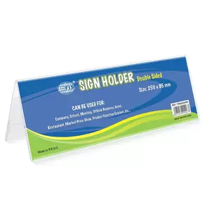 FIS A-Shape Sign Holders Double Sided Oblong, 250 x 85 mm Size - FSNA250X85