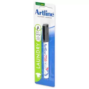 Artline Laundry Marker, 750 Black, Blister Pack - ARMK750BK-BP