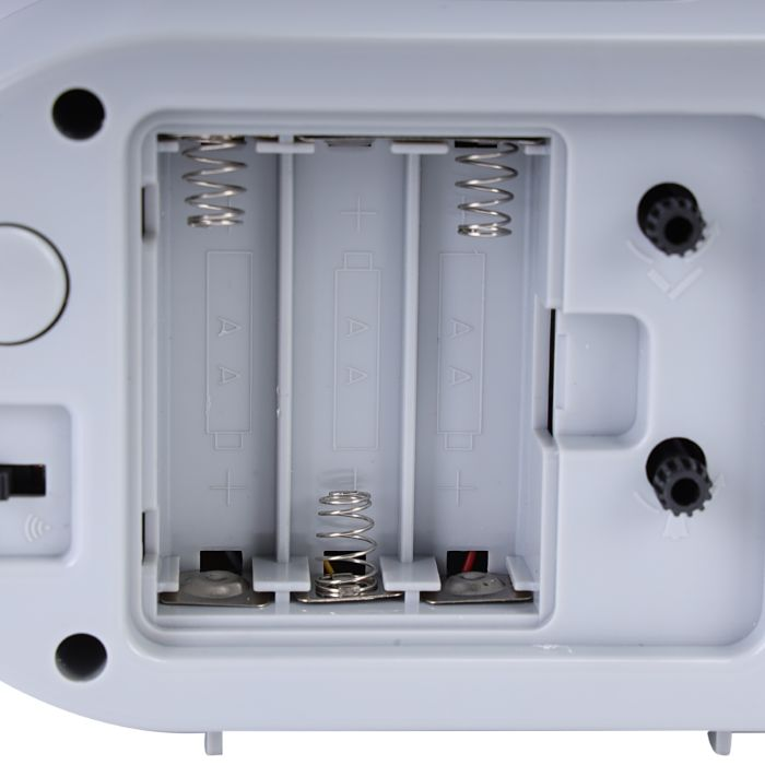 Geepas Bell Alarm Clock - Small Battery Operated, Analog Alarm Clock, Silent Non-Ticking, Ascending Beep Sounds, Snooze, Light Functions