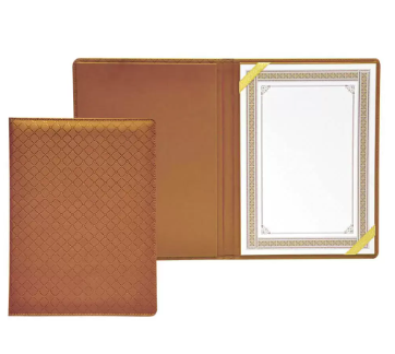 FIS Executive Italian PU Certificate Folders with A4 Certificate and Gift Box
