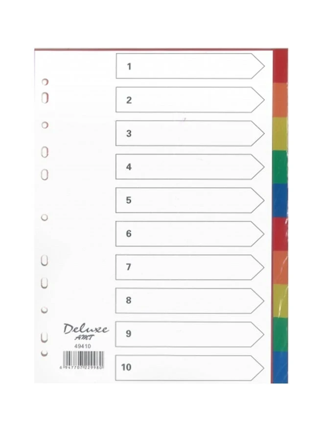 Deluxe Amt Index Divider Without Number Multicolour 25 Pieces