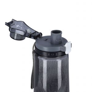 Royalford Water Bottle - Plastic - Black - 600 ML