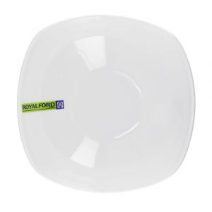 Royalford Square Bowl - Porcelain - White - 65 INCH