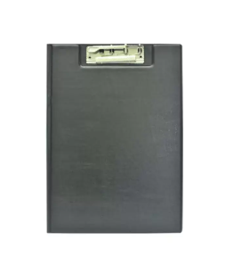 Fis PVC Clip Board - Double With Pressure Clip (Black Color), A4 Size - FSCB0304BK