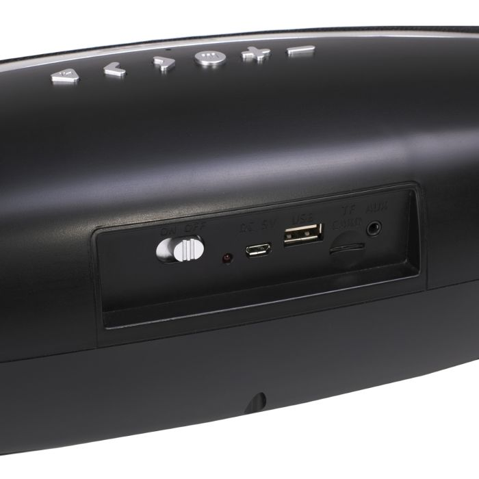 Geepas Rechargeable 2200mAh Bluetooth Speaker - 10M Transmission Range, USB Charging Socket, 3-4h Playtime, Hand-Free Talking, And 2-Years Warranty