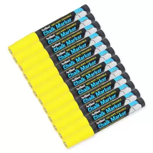 Artline Chalk Marker, Pack of 12, 4mm Color: Yellow - ARMKEPW-4YL
